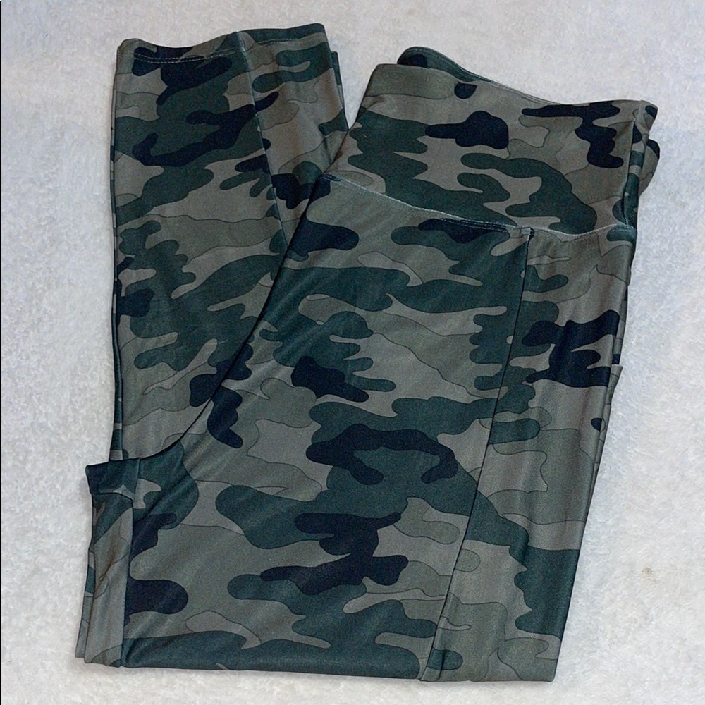 Zone Pro Green Camouflage Leggings Pants